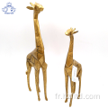 Set de 2 girafe Sculpture résine décoration de la maison